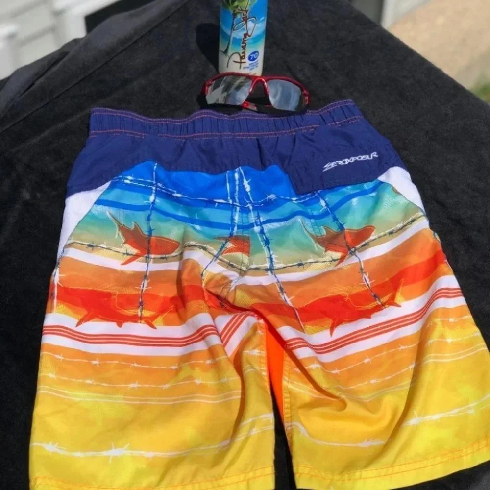 CUTE Boys Zero Xposur Swim Board Shorts sz S-8